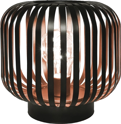 Felinar oval din metal Solight cu micro LED-uri, alb cald, cupru