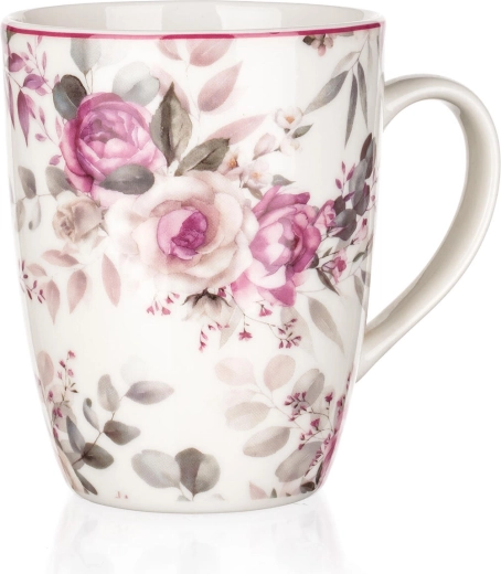 Cană ceramică ROSE 350 ml cu motiv floral