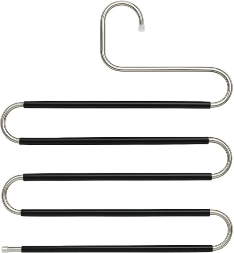 Umeraș antiderapant pentru pantaloni în formă de S, 5 niveluri