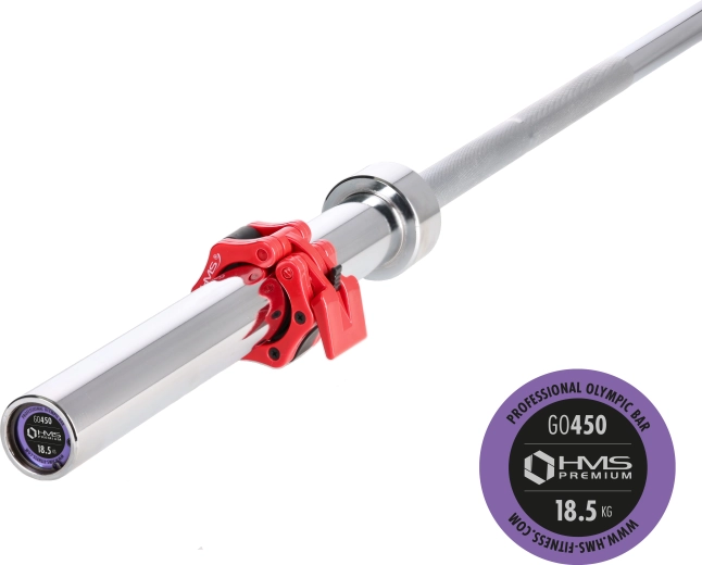 Bară olimpică HMS PREMIUM GO450 220 cm, diametru 50 mm