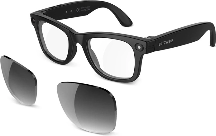 Ochelari inteligenți BlitzWolf BW-AG1 Pro cu AI și lentile fotocromatice interschimbabile