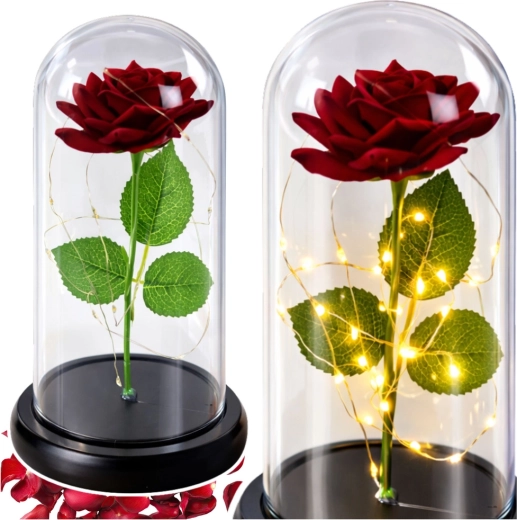 Trandafir romantic sub cupola protectoare