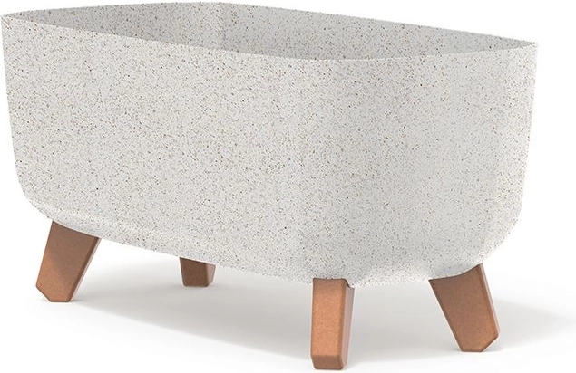 Ghiveci Gracia Case Eco Wood 39 cm alb