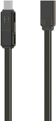 Remax RC-070TH cablu de date 3‑în‑1, USB‑C / Micro‑USB / Lightning, 1 m, negru