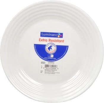 Farfurie de desert din sticlă Harena 19 cm albă