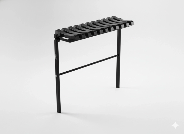 Bancă funerară pliabilă 68 cm – oțel negru