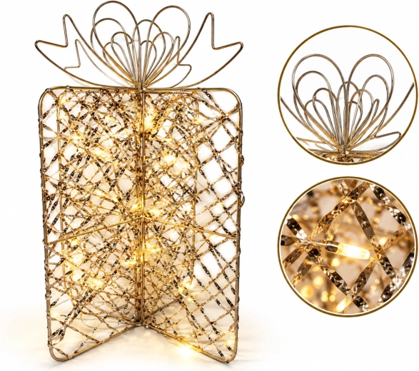 Cadou auriu elegant, cu design 3D