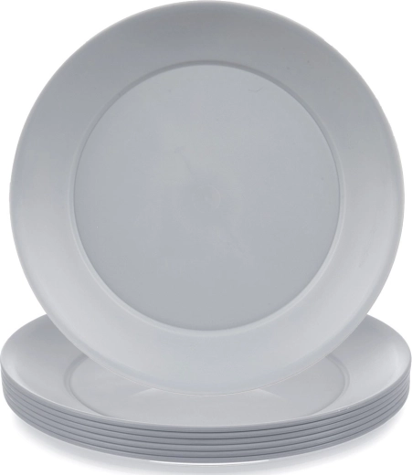 Farfurii plate din plastic Sandy 23,5 cm – set 6 buc.