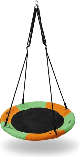 Leagăn de grădină rotund NILS Camp, portocaliu/verde, 90 cm