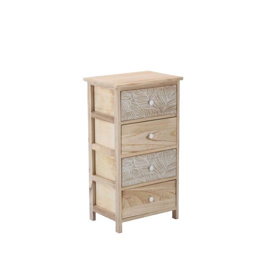 Lemn natural de paulownia și decor cu frunze