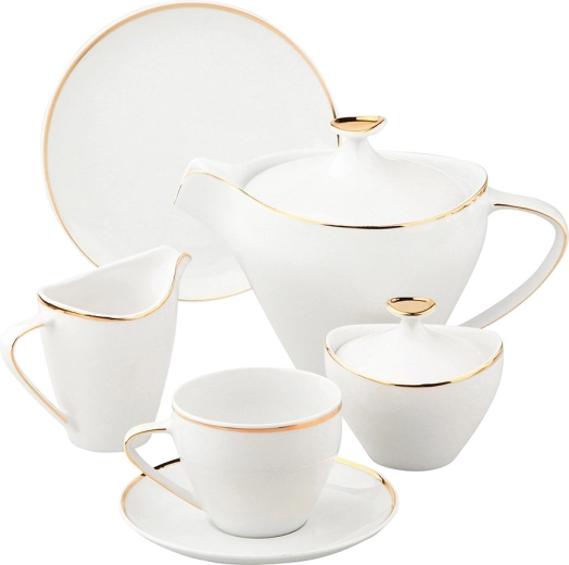 MariaPaula Moderna Gold set de cafea pentru 6 persoane (21 piese)
