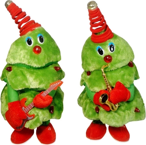 Brad de Crăciun dansator și vorbitor cu muzică