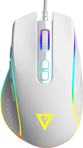 Mouse de gaming cu fir MODECOM Volcano Veles alb