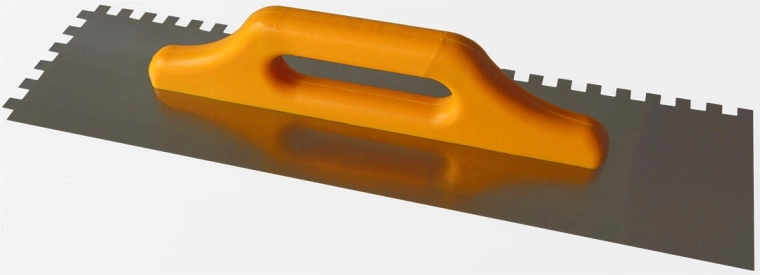 Gletier din oțel inoxidabil cu dinți 10 × 10 mm, 500 × 130 mm