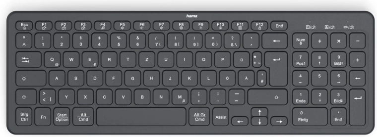 Tastatură wireless Hama WK-300 neagră