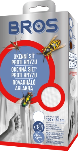 Plasă de insecte pentru fereastră 150 × 180 cm, albă