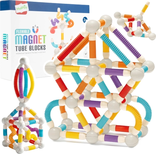 Tuburi de construcție magnetice – 42 piese