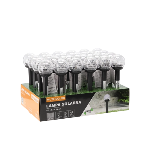 Lampă solară de grădină multicolor 34 cm