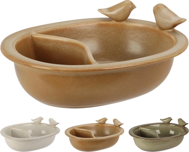 Adăpătoare și baie pentru păsări din porțelan, mix de culori