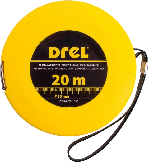 Ruletă din oțel 20 m × 10 mm Drel