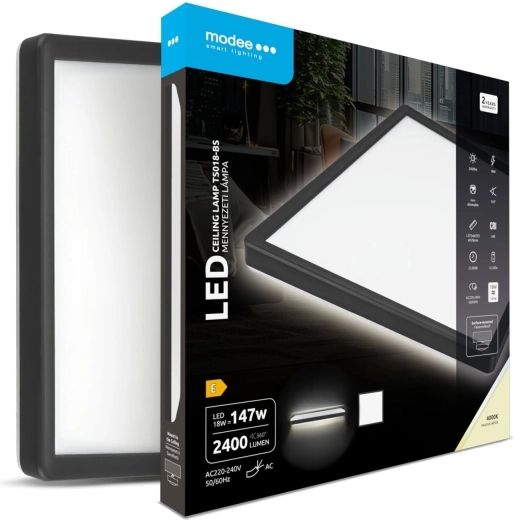 Plafonieră LED pătrată Modee TS018-BS 18 W 4000 K 2400 lm