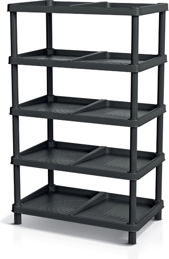 Raft pentru pantofi TASSY RACK în culoarea negru reciclat