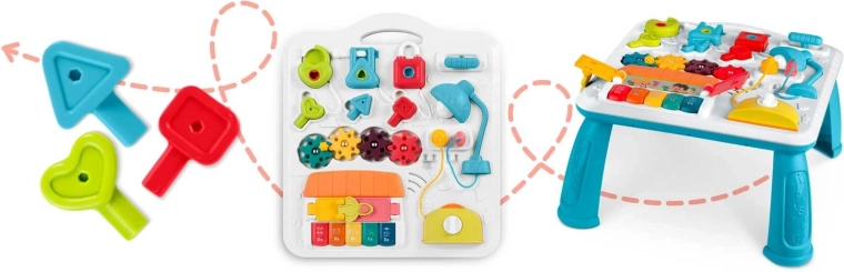 2 în 1: panou detașabil și măsuță stabilă