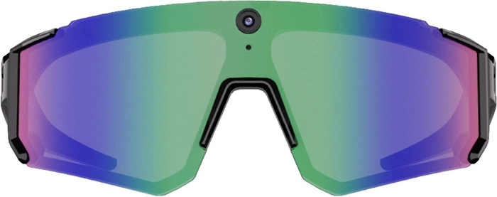 Ochelari sport inteligenți cu cameră Colmi V06 AI – negri cu lentile albastre