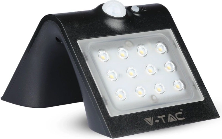 Lampă solară de perete LED 1,5 W, neagră – V-TAC