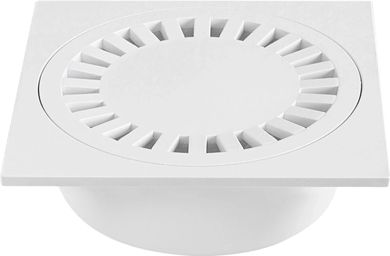 Sifon de pardoseală din polipropilenă 150 × 150 × 50/55 mm, alb