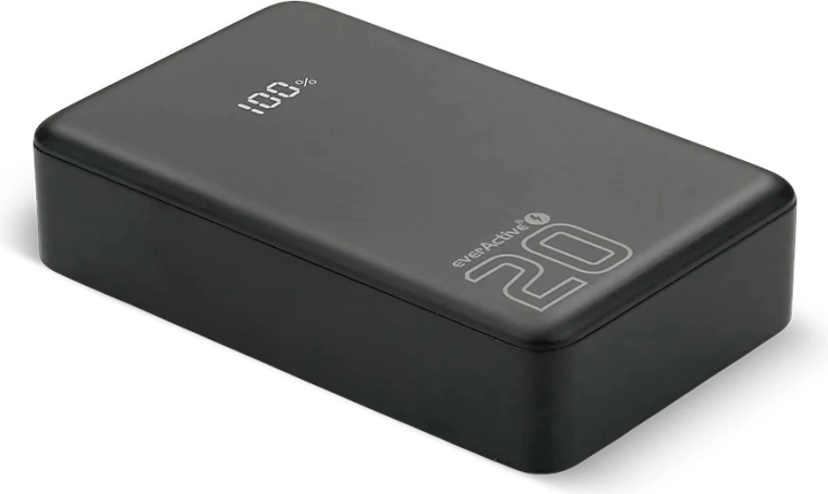 Baterie externă 20 000 mAh cu LCD, 2× USB‑C și USB‑A, 20W PD/QC4+