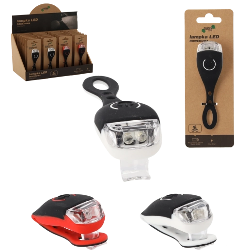 Lumini LED cu clips pentru bicicletă, albă și roșie