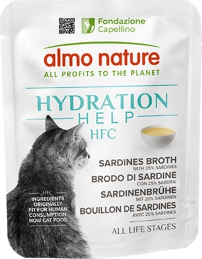 Almo Nature HFC Hydratation Help – fiertură de sardine pentru pisici 50 g
