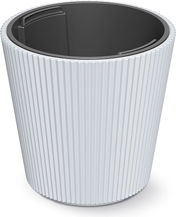 Ghiveci MILLY cu inserție 17,6 cm alb