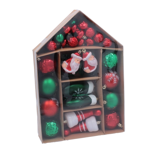 Mix complet de 66 decorațiuni pentru un brad armonios