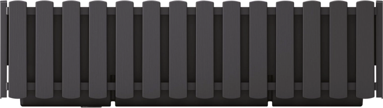 Jardinieră din plastic cu suport pentru balustradă 58 cm, antracit