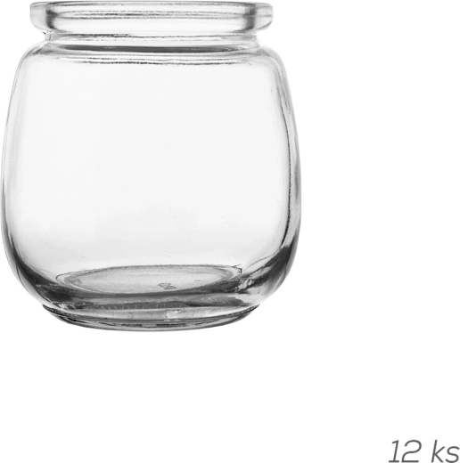 Borcan(e) din sticlă pentru iaurt 130 ml (12 buc)
