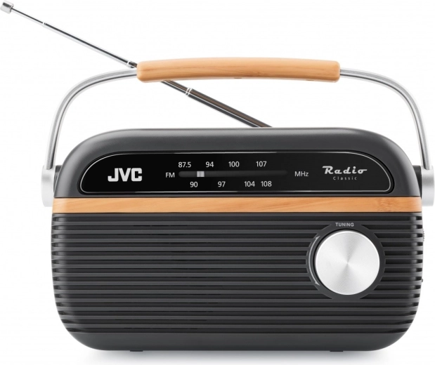 Radio portabil JVC Classic FM retro, gri