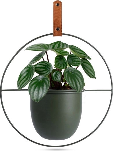Suport suspendat verde din metal pentru ghiveci Home Styling Collection 30 × 30 cm