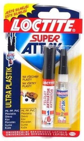 Adeziv instant pentru plastic cu activator Ultra Plastic 2 g + 4 ml