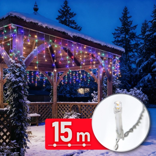 Ghirlandă luminoasă LED multicoloră de 15 m, 600 LED-uri