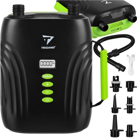 Pompă electrică cu acumulator pentru SUP Trizand 20 PSI cu LCD și USB-C