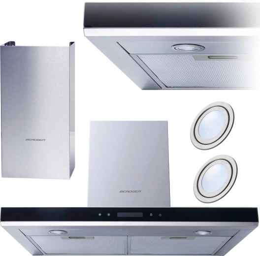 Hota tip șemineu 60 cm BERDSEN Inox cu control tactil