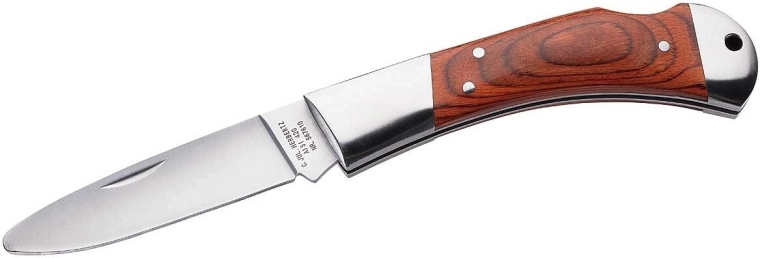 Cuțit de buzunar pentru copii Herbertz cu vârf rotunjit, 7,6 cm, lemn pakka