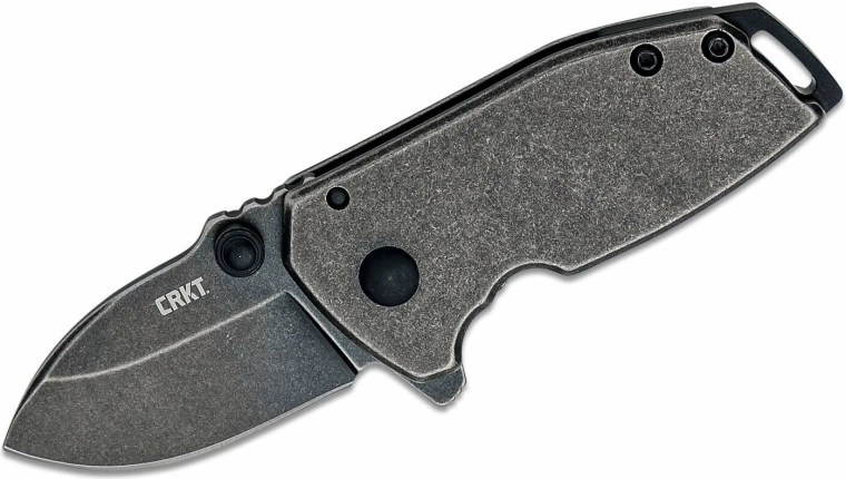CRKT Squid Compact Black cuțit de buzunar 4,4 cm Black Stonewash, integral metalic