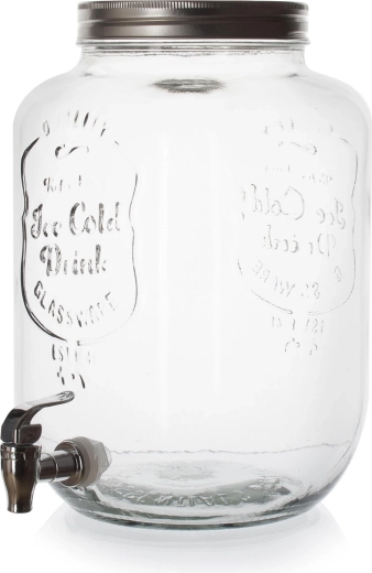 Dispenser din sticlă pentru băuturi cu robinet 8 l WALT