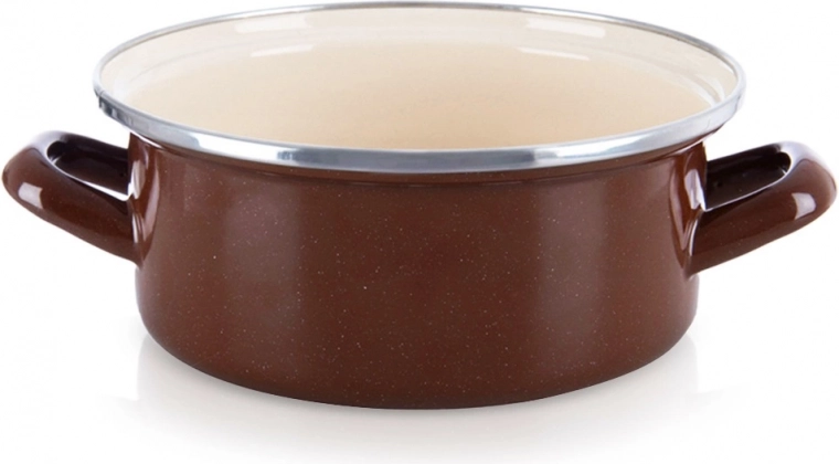Oală emailată Brown 20,5 cm, 2,2 l