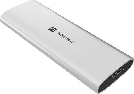 Natec rhino m.2 NVMe lite carcasă externă pentru SSD M.2 NVMe/PCIe USB‑C 3.2 arctic silver