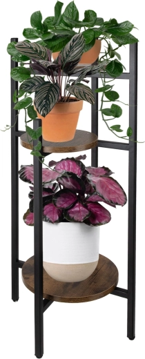 Ruhhy suport pentru flori 80 cm, metalic loft cu 3 niveluri