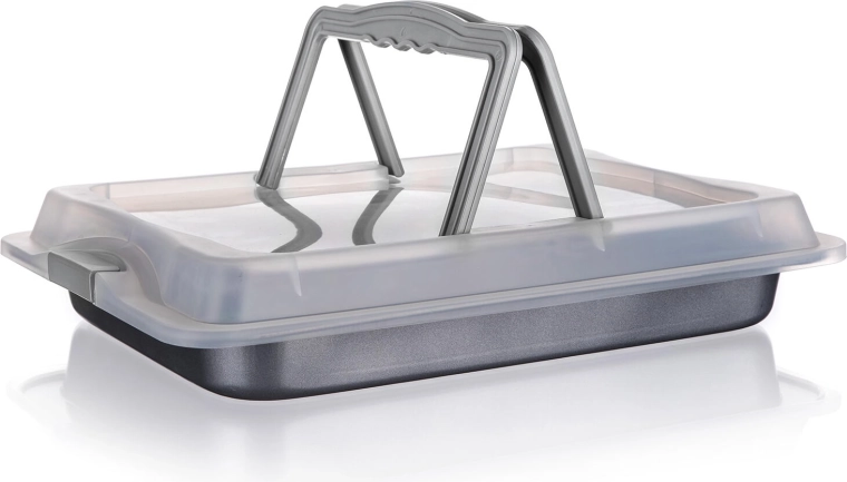 Tavă de copt cu suprafață antiaderentă și capac 42 × 29 × 4 cm